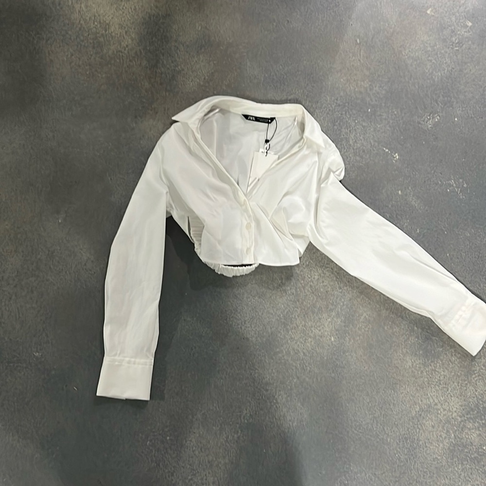 Zara cropped blouse